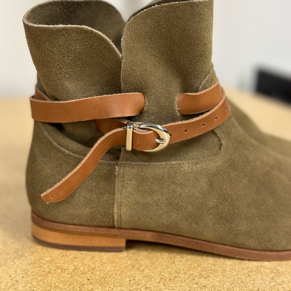 Lincoln Ankle Boots, Jeffrey Campbell x Free People Green Suede Boots 7 - Picture 2 of 9